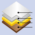 Typical polyurethane foam roof system diagram